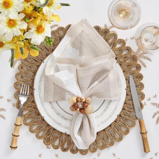 Watercolor Stripe Napkin Set of 4