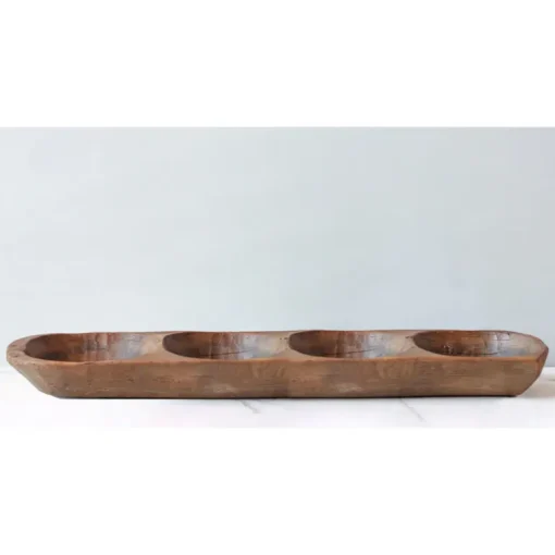 Wood 3 Section Serving Bowl - Medium
